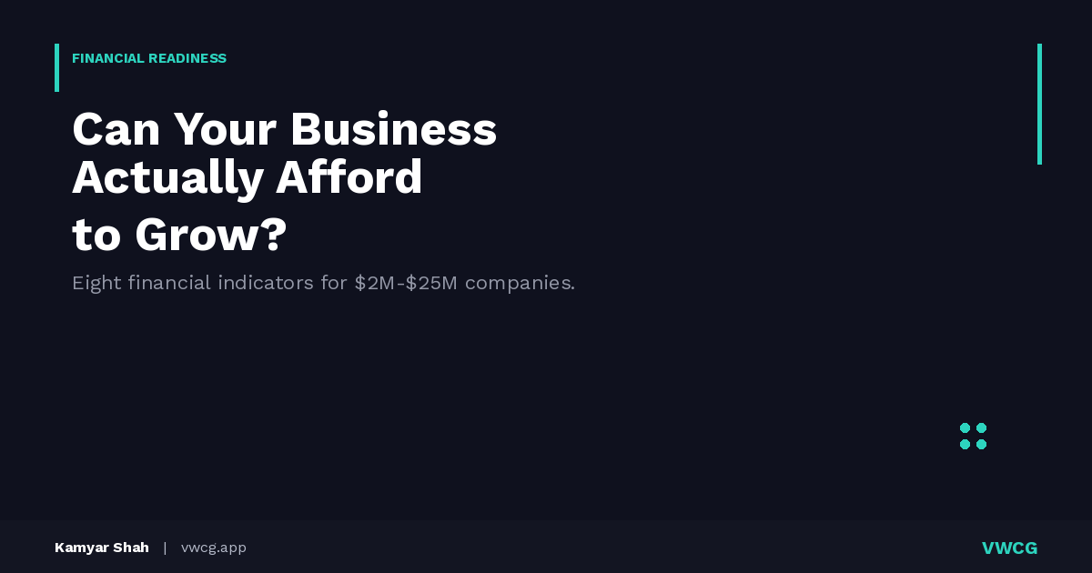 Financial Readiness Assessment: Can Your Business Actually Afford to Grow?