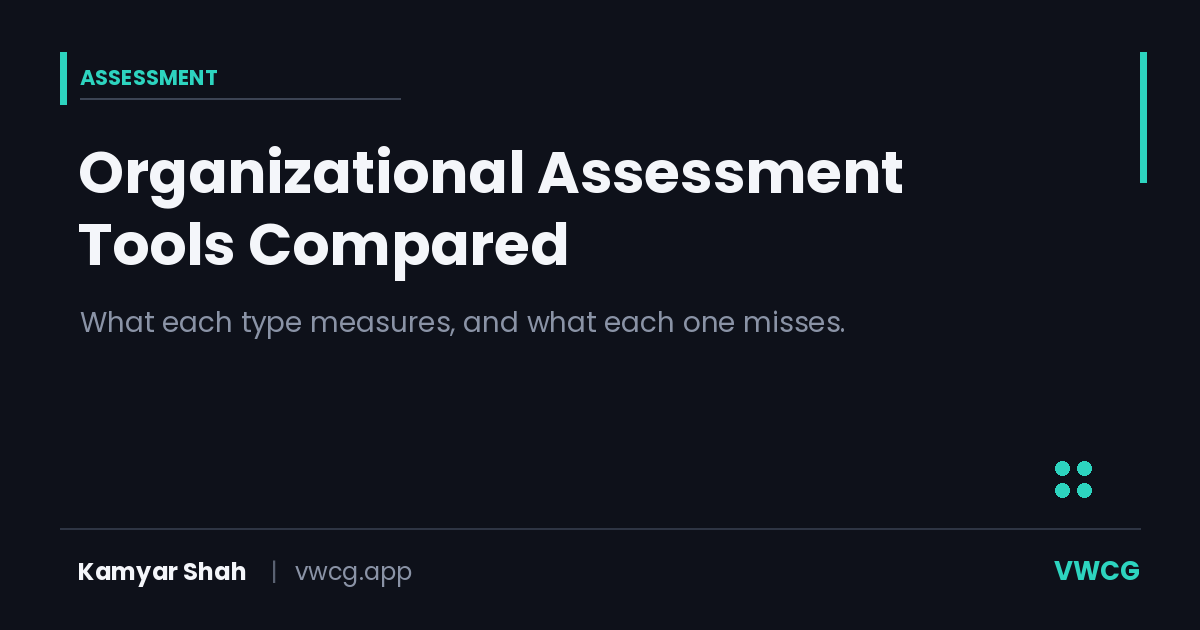 Organizational Assessment Tools Compared: What Each Type Measures and Misses