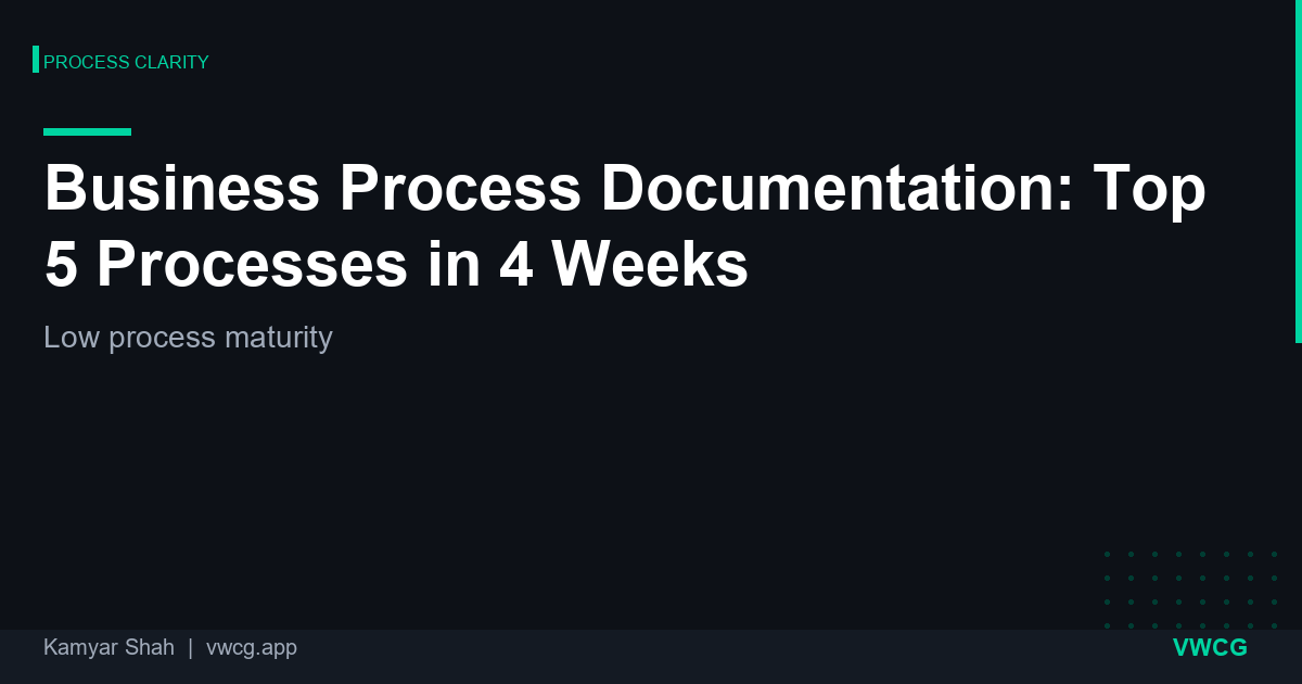 Business Process Documentation: Top 5 Processes in 4 Weeks
